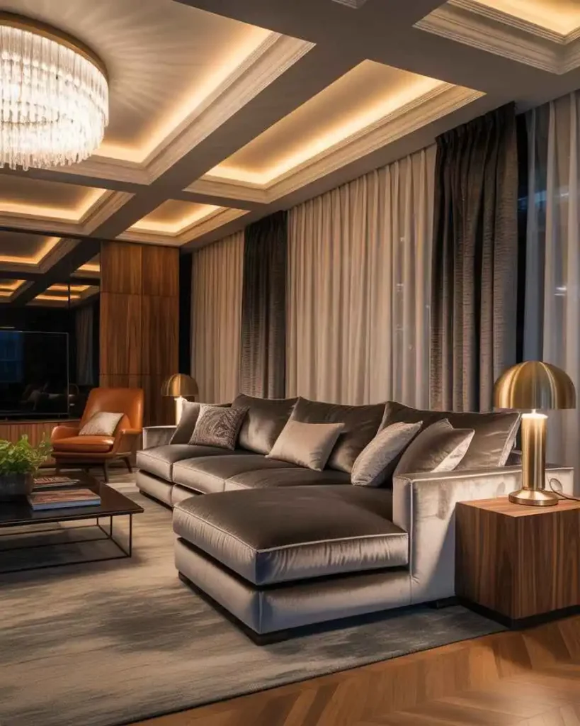 Velvet Gray Sectional
