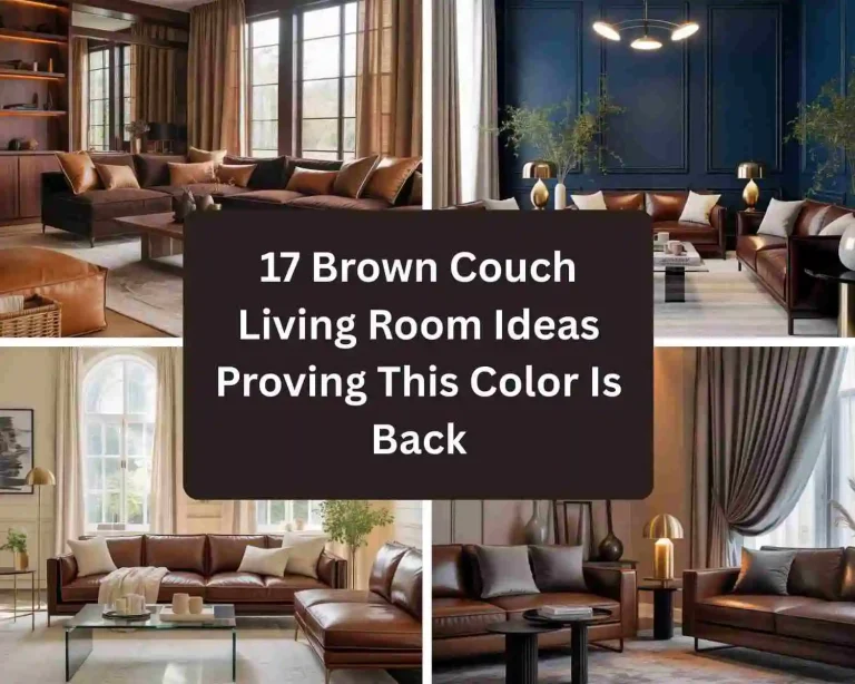 17 Brown Couch Living Room Ideas Proving This Color Is Back