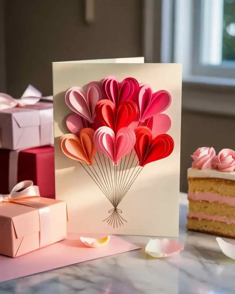 3D Heart Balloon Card 3D Heart Balloon Card