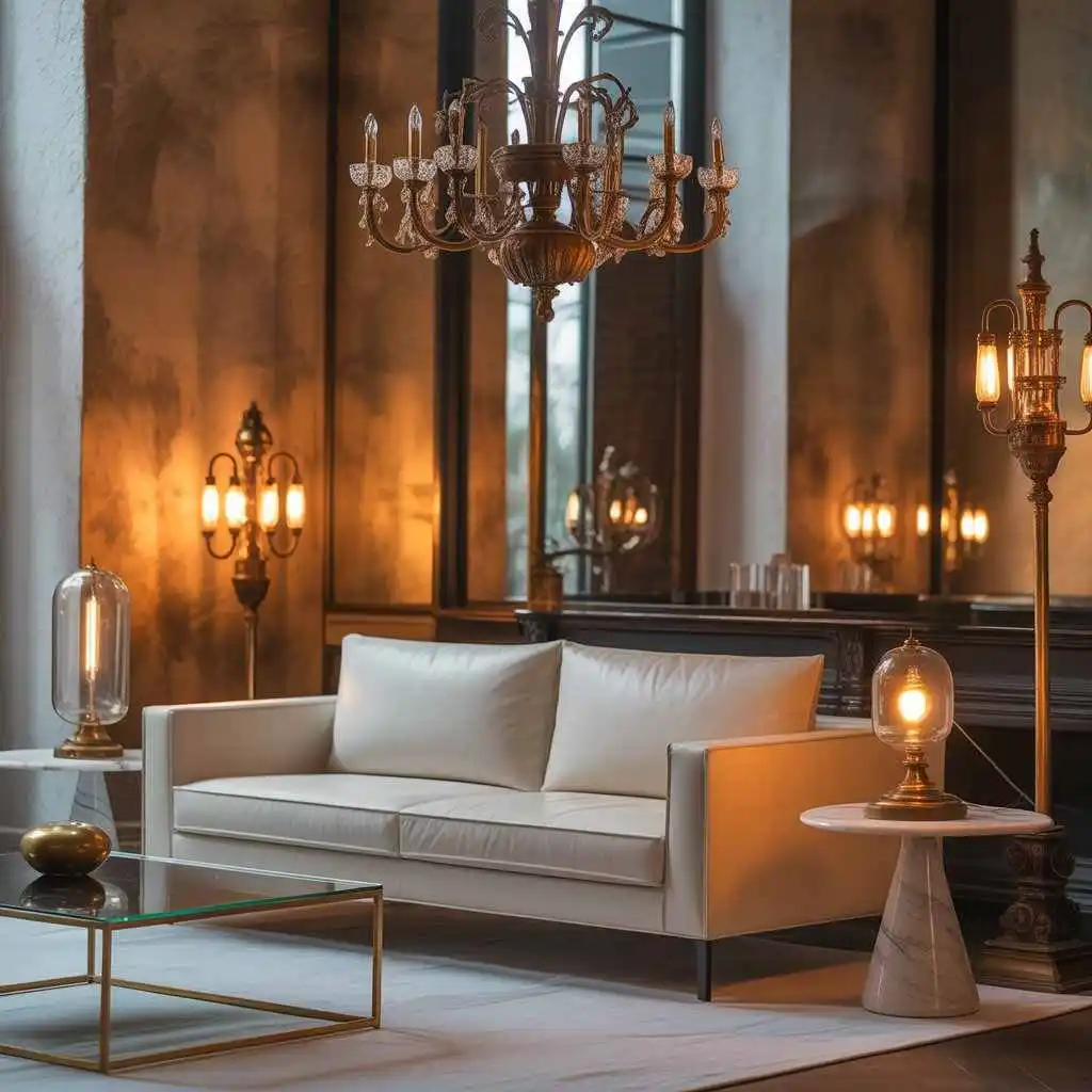 Modern Sofa Vintage Lighting
