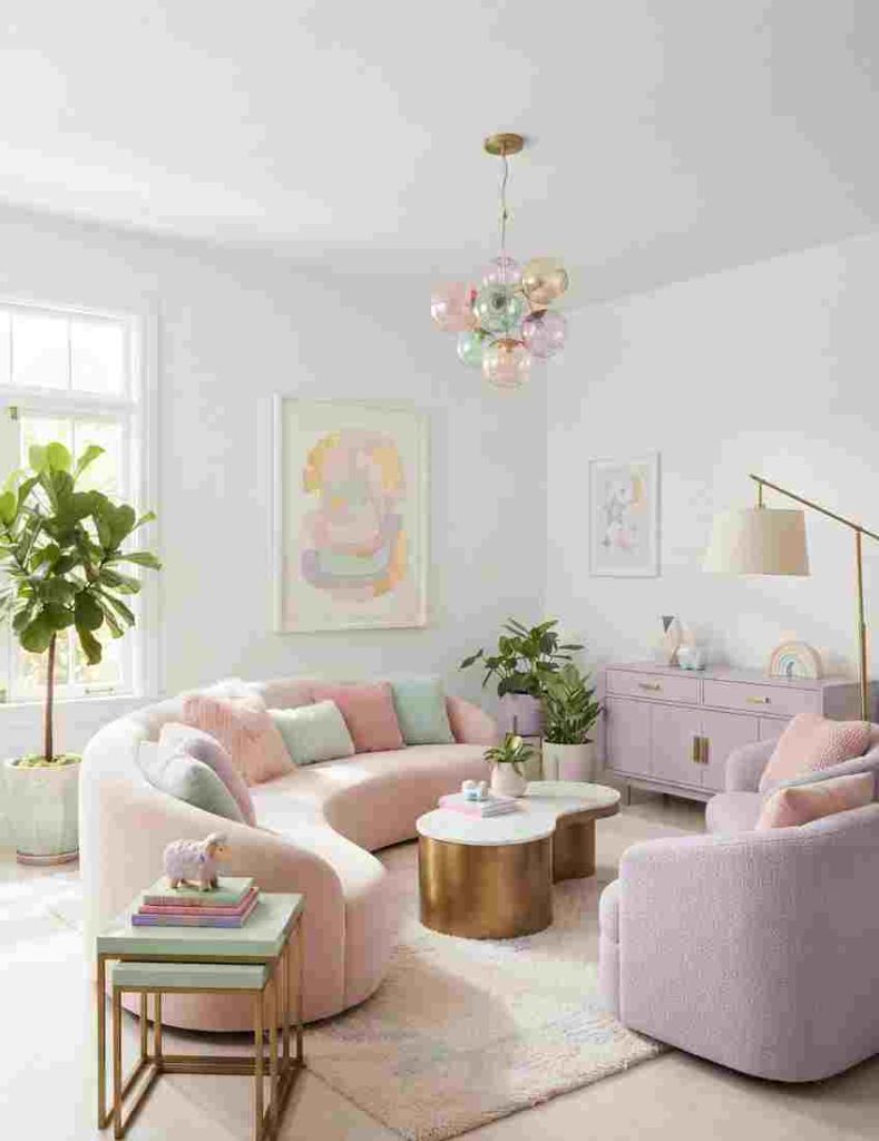 Cozy Pastel Living Space