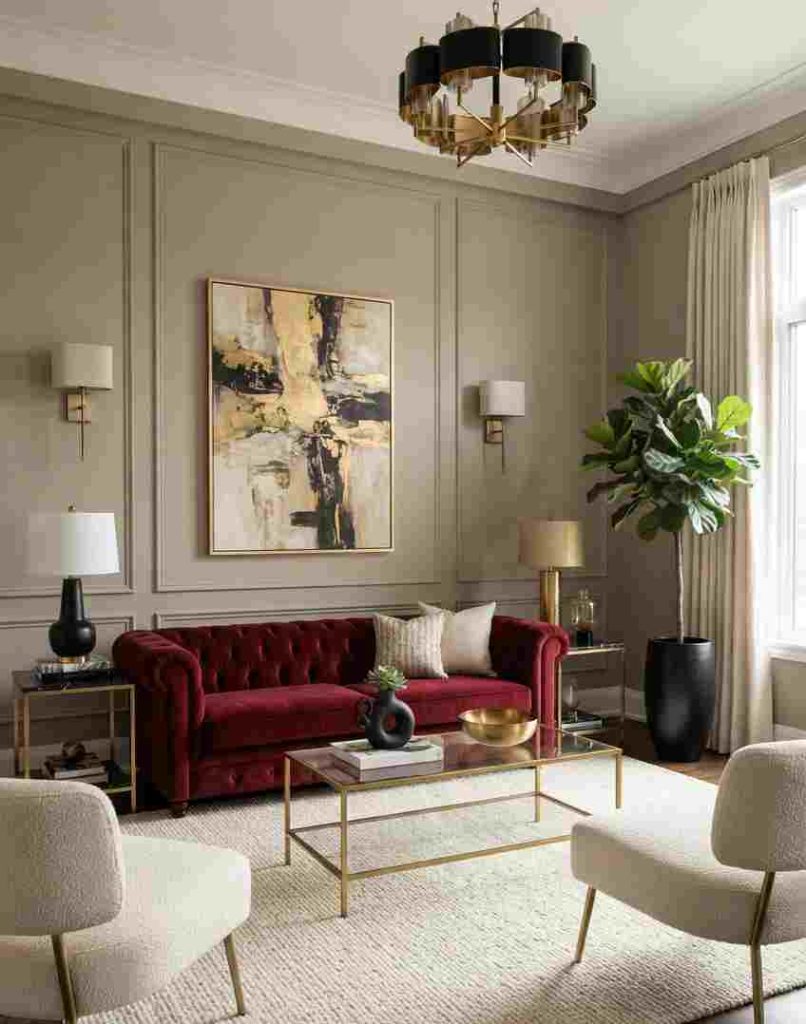 Red Couch Living Room Basics