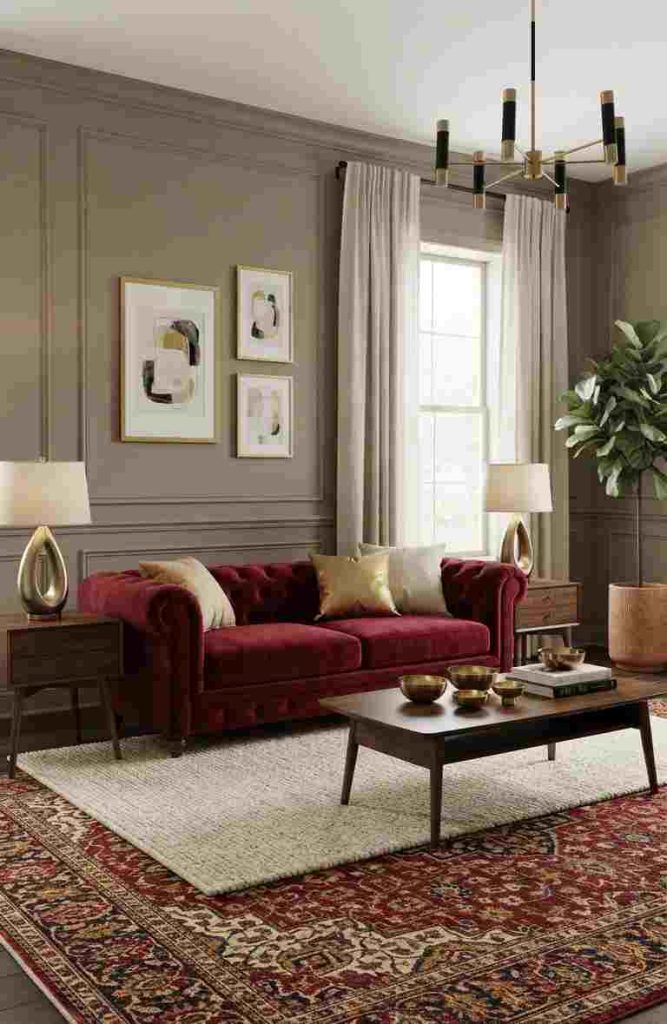  Red Living Room Rug