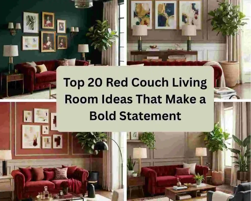 Top 20 Red Couch Living Room Ideas That Make a Bold Statement